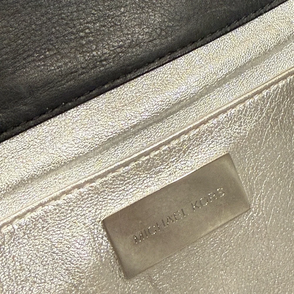 Michael Kors MK Black Leather Shoulder Bag / Purse